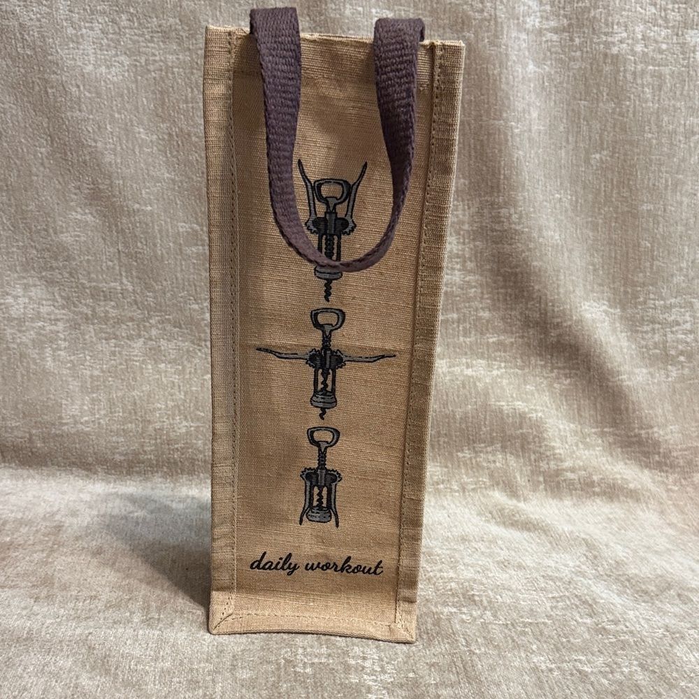 Canvas Wine Tote Bag